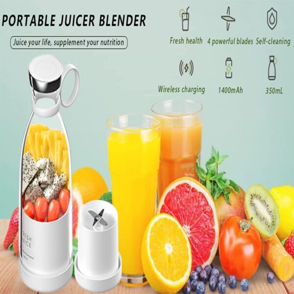 Portable Juicer Electric USB Juice Maker Mixer Bottle Blender Grinder - Image 2