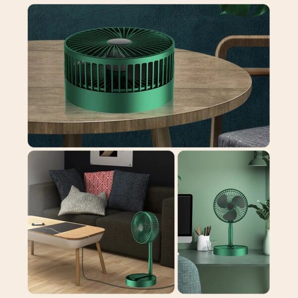 Portable Mini Folding Telescopic Fan USB Rechargeable Floor Fan - Image 5