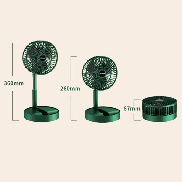 Portable Mini Folding Telescopic Fan USB Rechargeable Floor Fan - Image 6