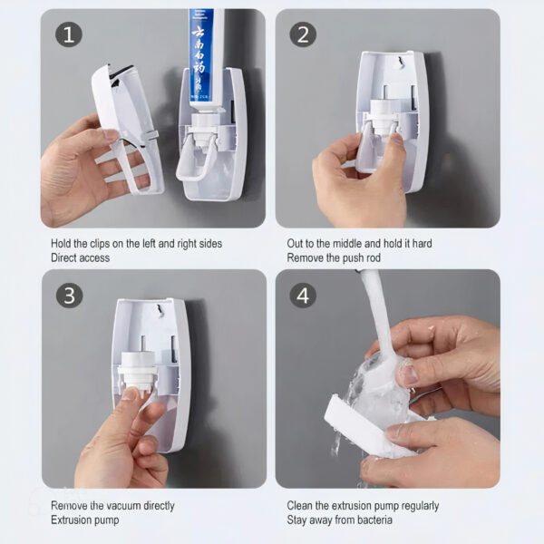 New Automatic Toothpaste Dispenser With 5 Brush Holder - Image 3