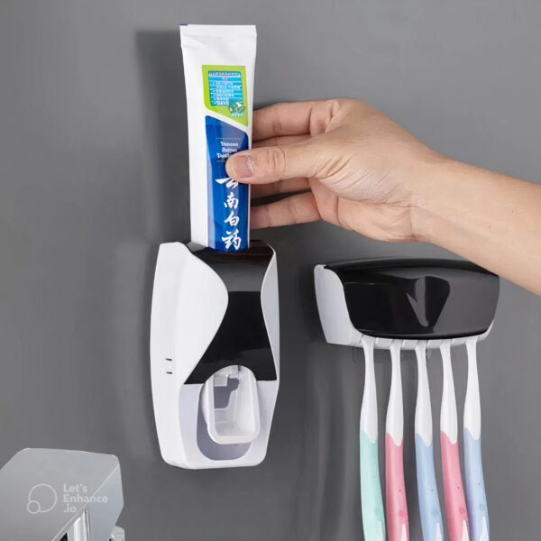 New Automatic Toothpaste Dispenser With 5 Brush Holder - Image 4
