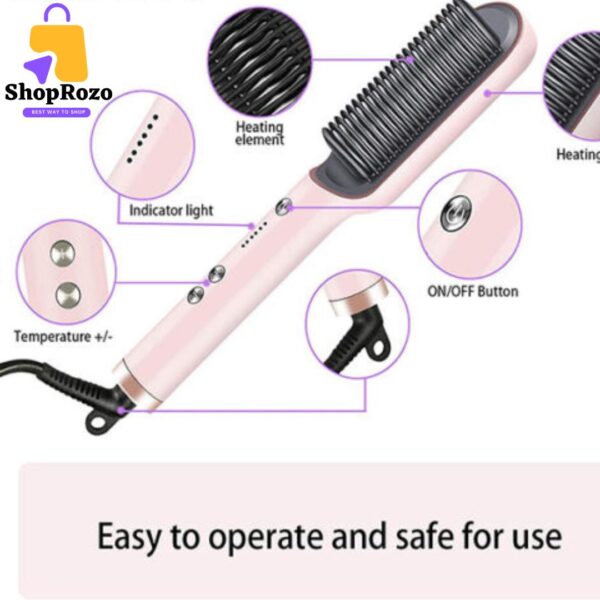 2-in-1 Hair Styling Comb Straightener Hair Brush - Image 2