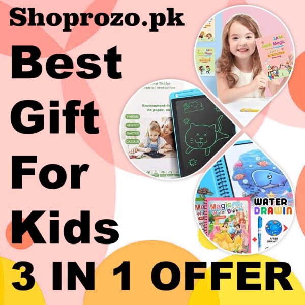 Kids' Creative Learning Bundle-- Magic Practice Book | Magic Water Book | LCD Writing Tablet - Image 2