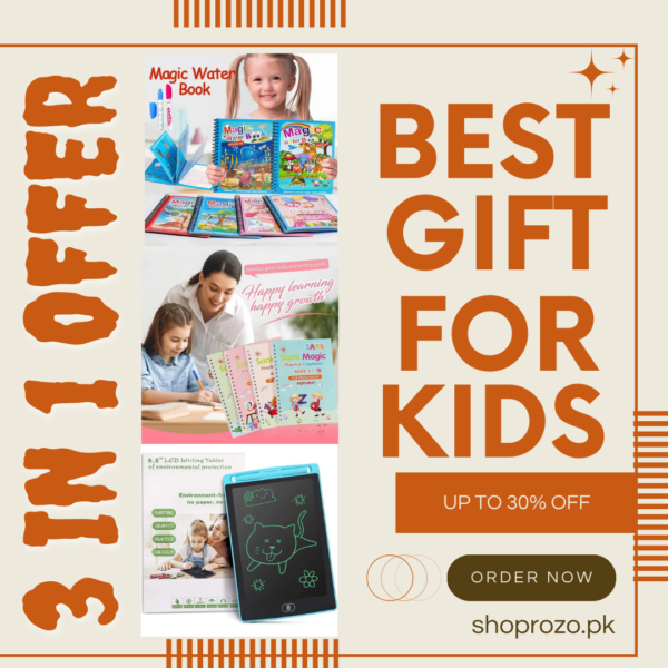 Kids' Creative Learning Bundle-- Magic Practice Book | Magic Water Book | LCD Writing Tablet